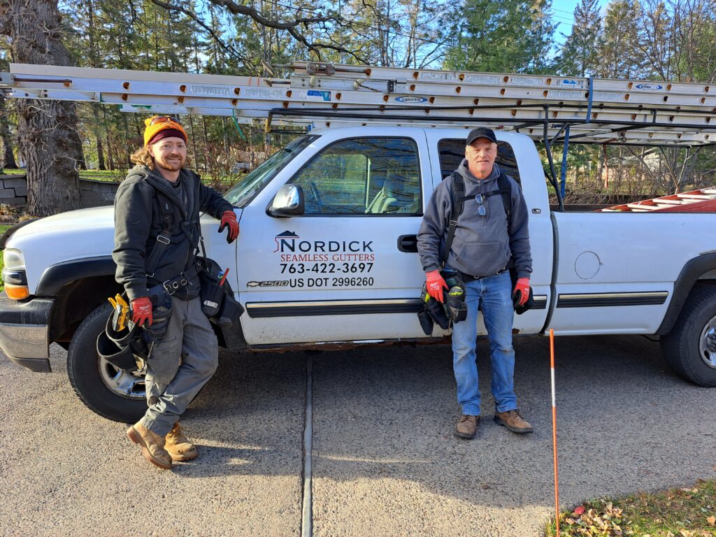 Nordick Seamless Gutters work truck